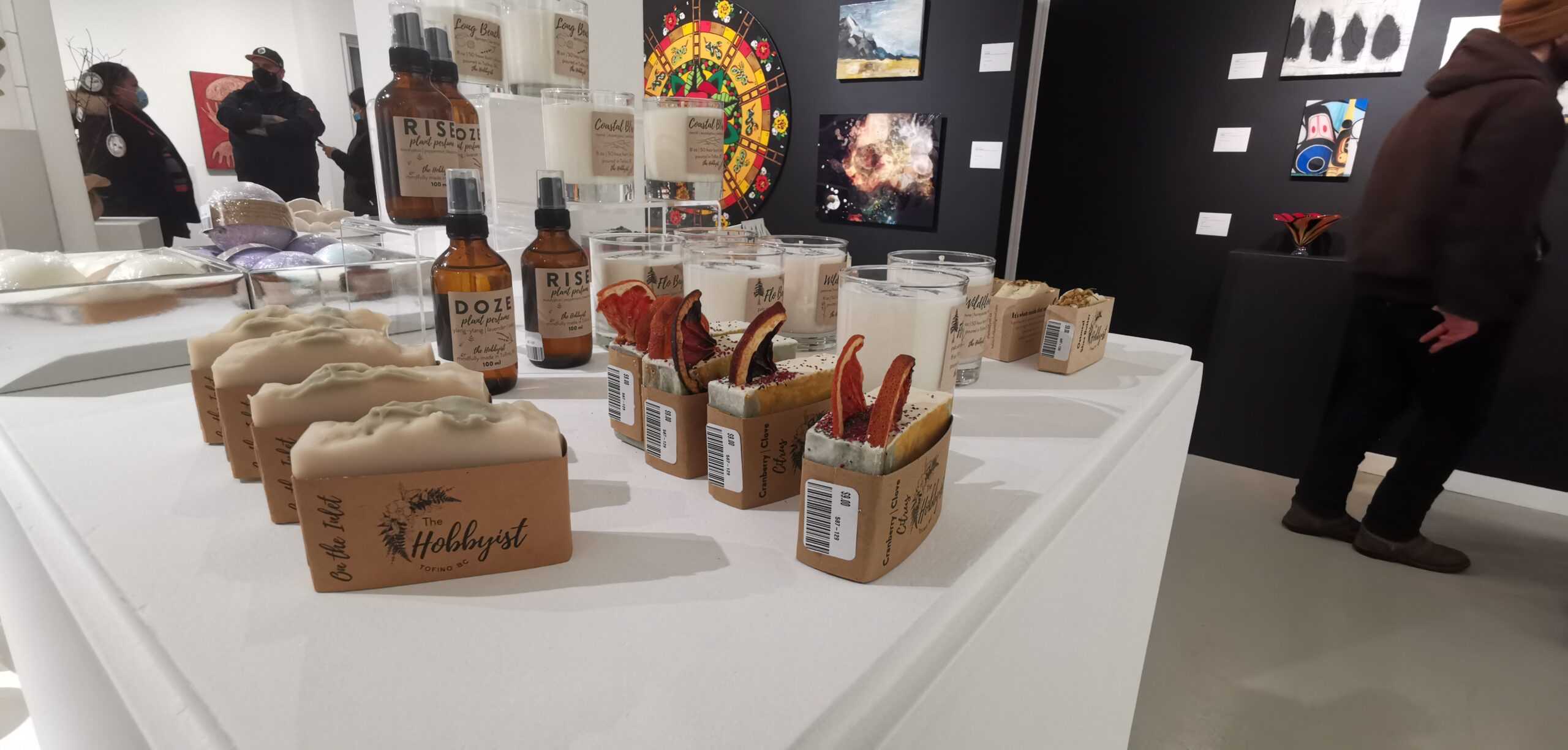 Handmade soap on a table at the Holiday Faire