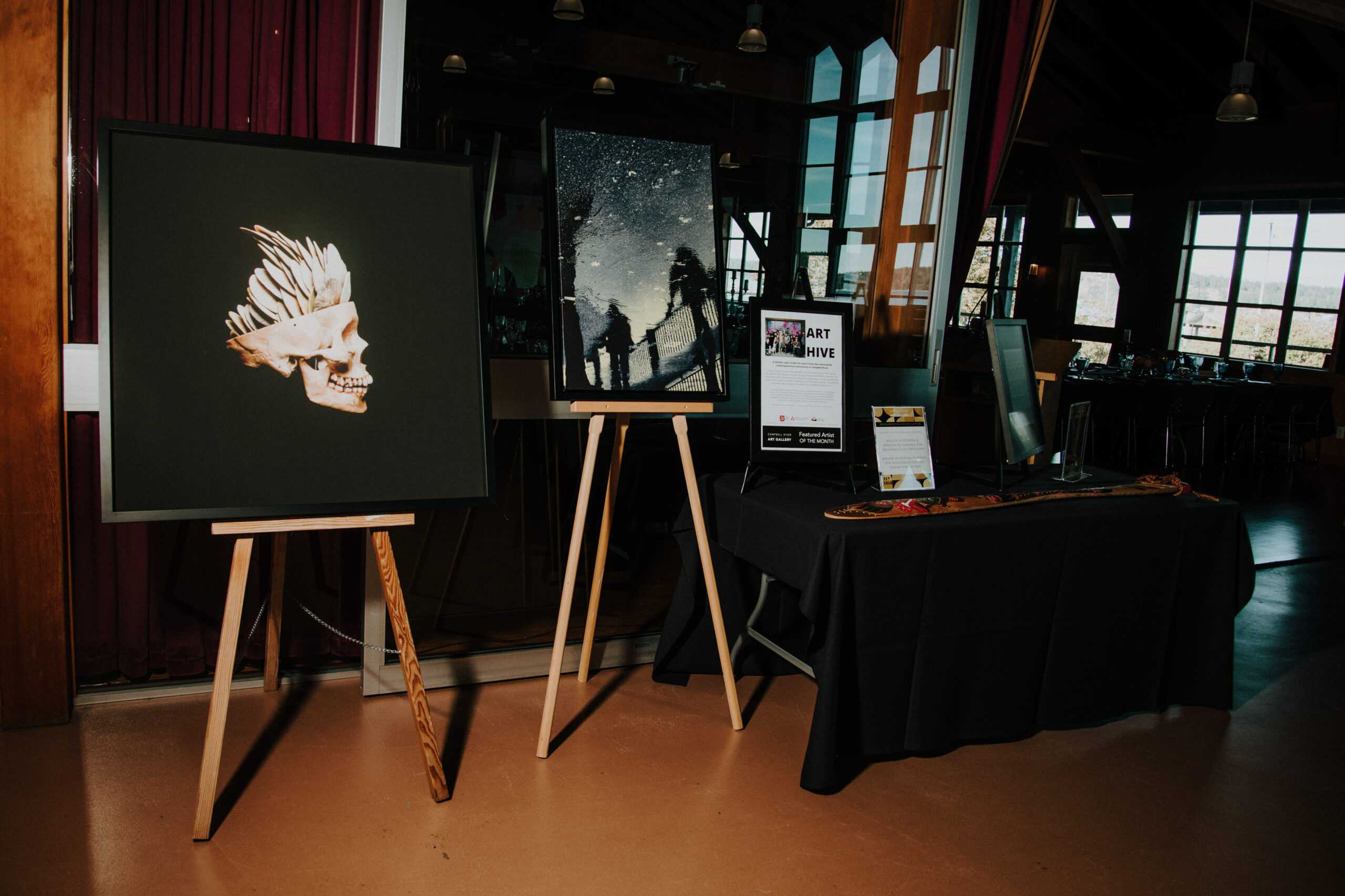 Art on display for the auction