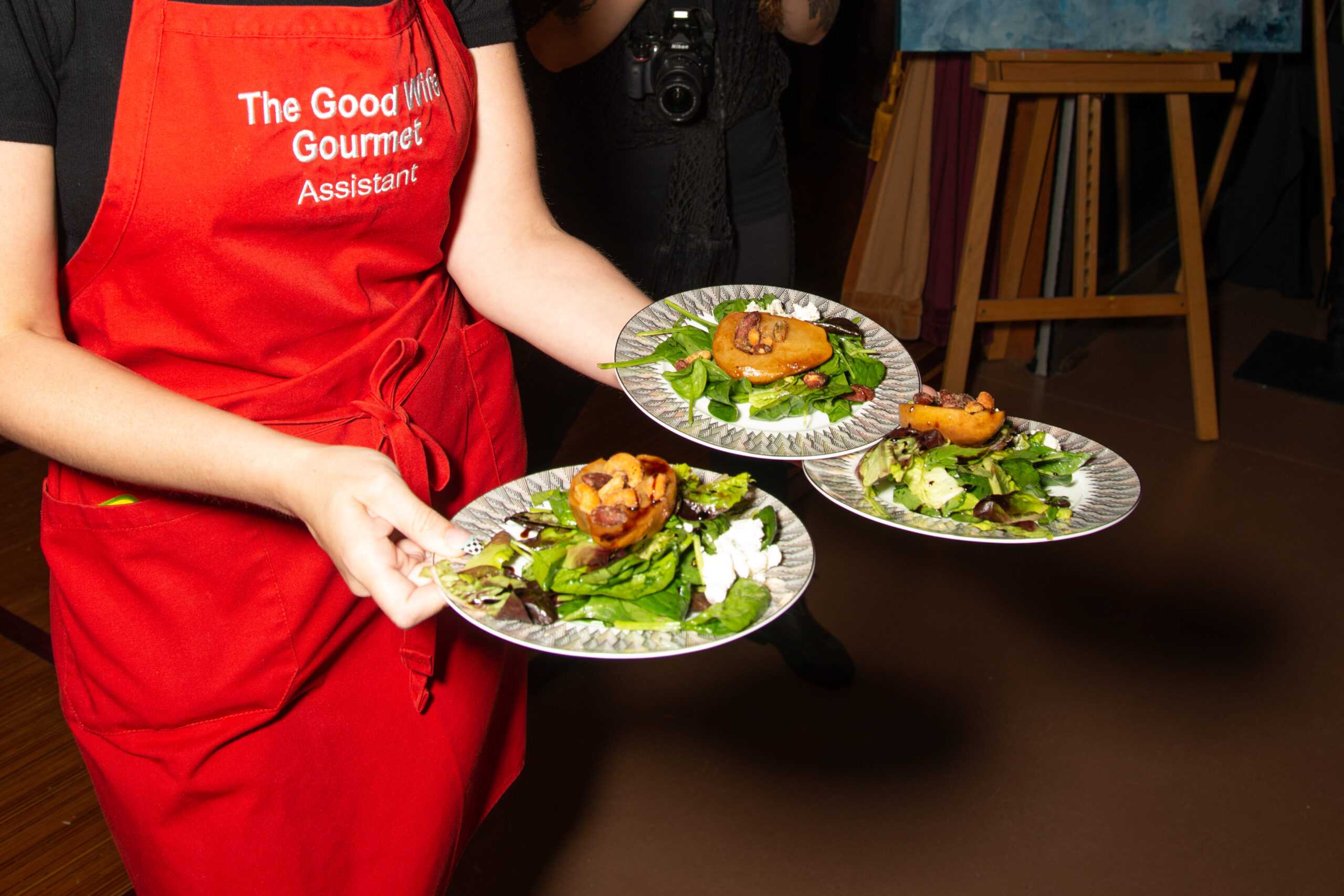 Plates of fancy food